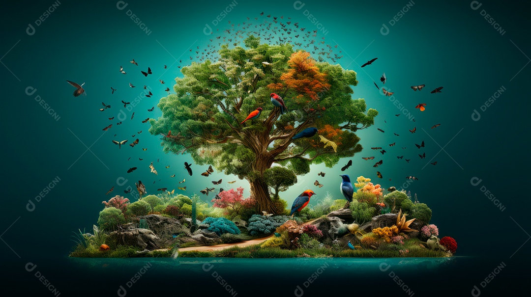 Dia Internacional da Diversidade Biológica 22 de maio IA generativa.