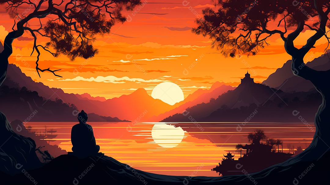 Visakha Bucha Dia 22 de maio IA generativa.