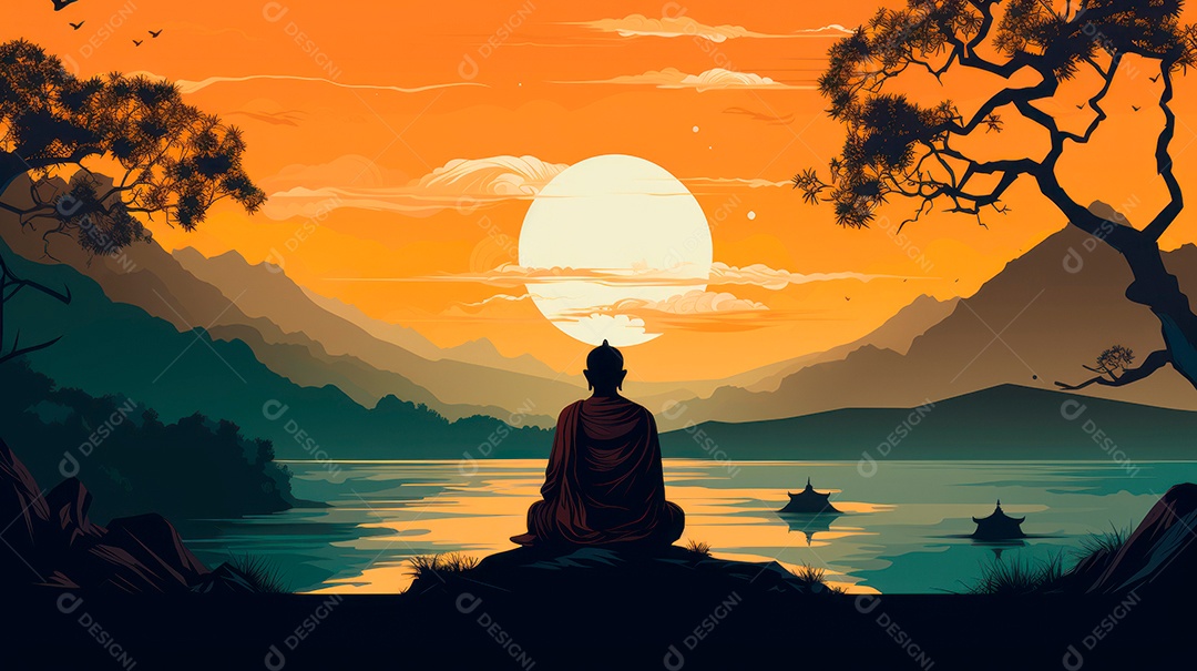 Visakha Bucha Dia 22 de maio IA generativa.