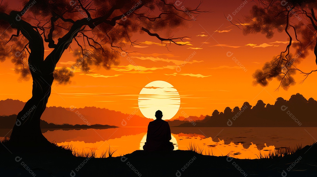 Visakha Bucha Dia 22 de maio IA generativa.