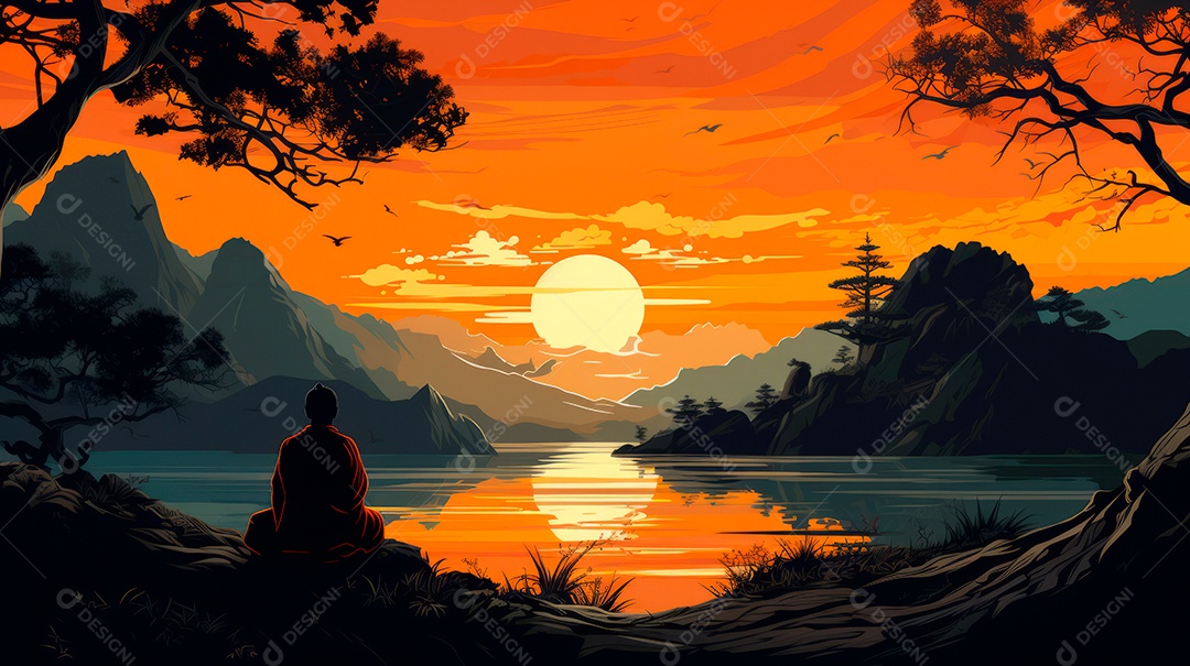 Visakha Bucha Dia 22 de maio IA generativa.