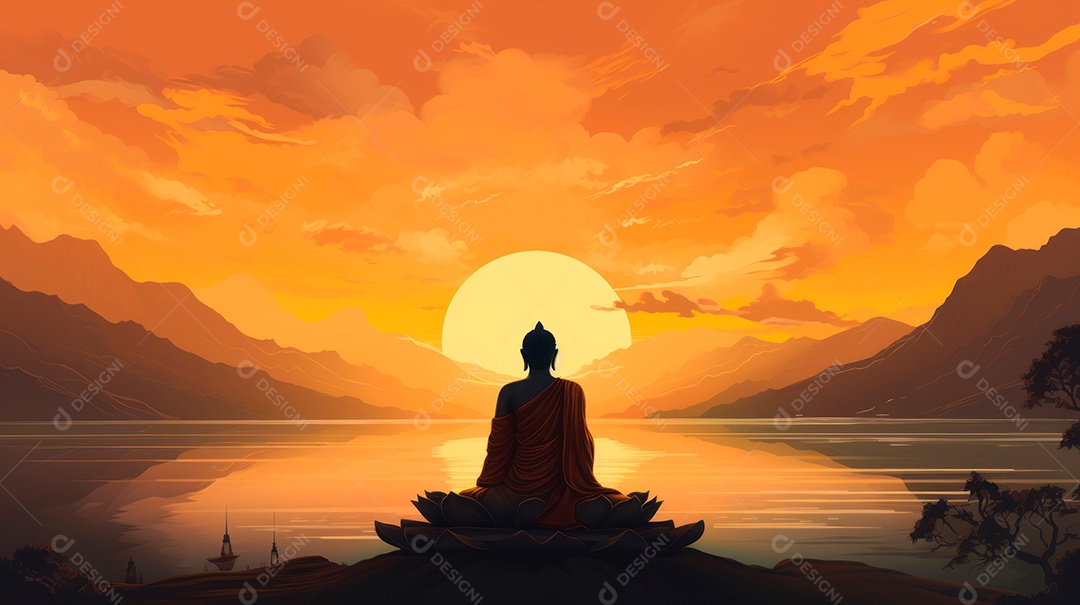 Visakha Bucha Dia 22 de maio IA generativa.