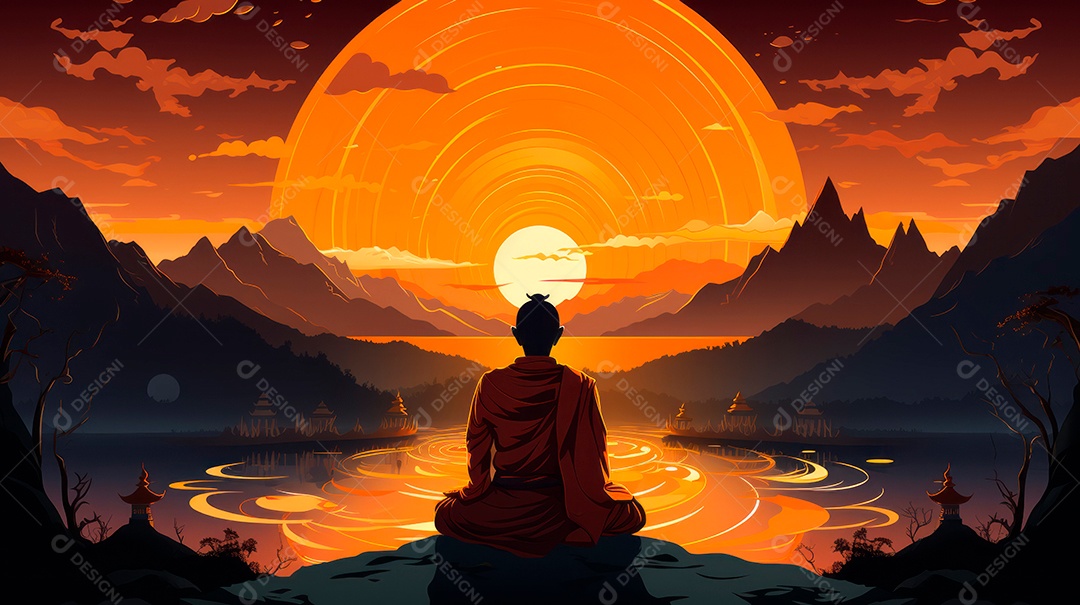 Visakha Bucha Dia 22 de maio IA generativa.