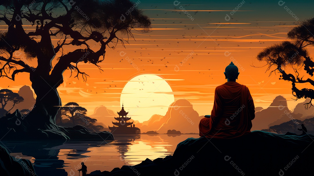 Visakha Bucha Dia 22 de maio IA generativa.