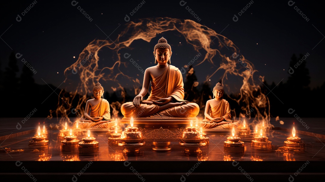 Visakha Bucha Dia 22 de maio IA generativa.