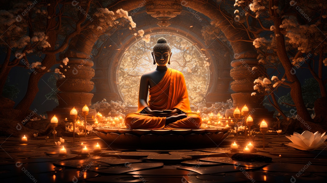 Visakha Bucha Dia 22 de maio IA generativa.