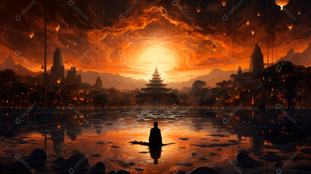 Visakha Bucha Dia 22 de maio IA generativa.