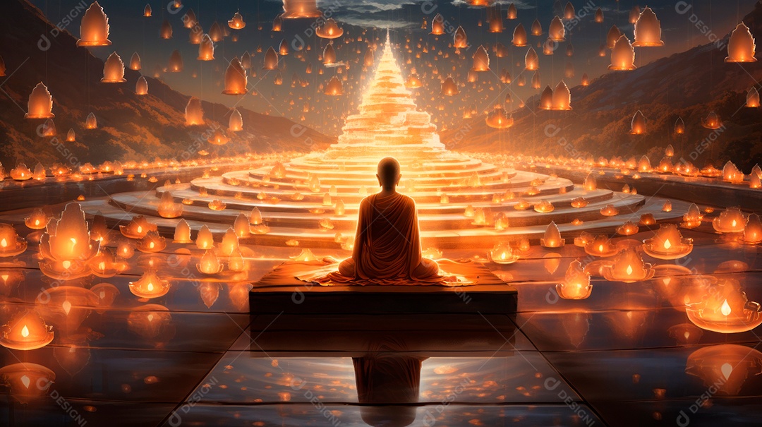 Visakha Bucha Dia 22 de maio IA generativa.