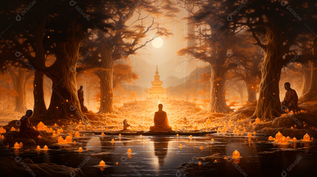 Visakha Bucha Dia 22 de maio IA generativa.