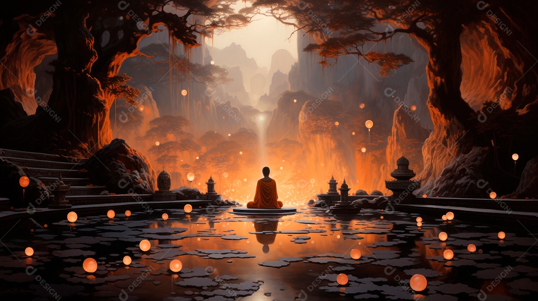 Visakha Bucha Dia 22 de maio IA generativa.