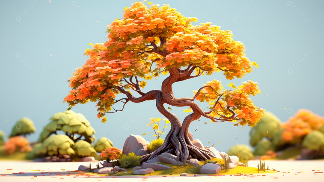 Aquarela Dia Nacional da Árvore, 22 de maio, IA generativa.