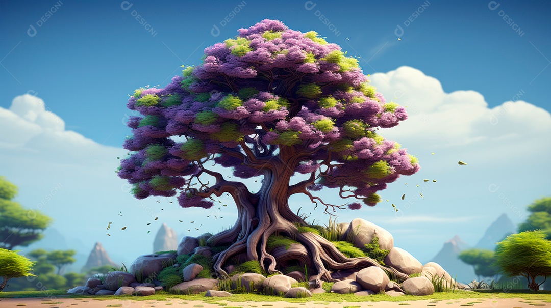 Aquarela Dia Nacional da Árvore, 22 de maio, IA generativa.