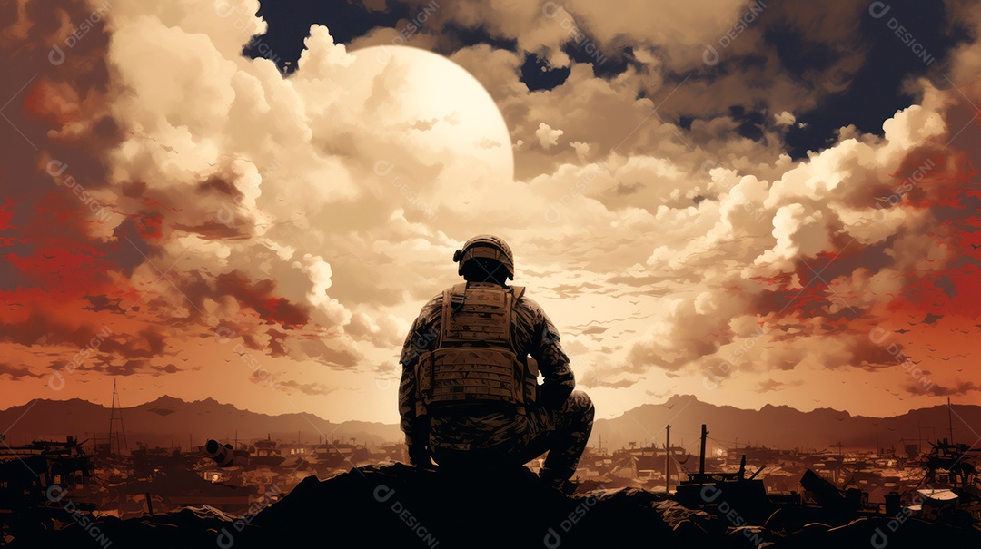 Memorial Dia, lembrando os soldados caídos em todo o mundo, 27 de maio IA generativa.