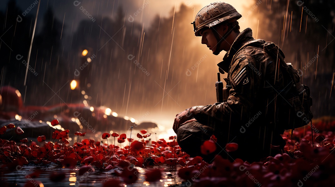 Memorial Dia, lembrando os soldados caídos em todo o mundo, 27 de maio IA generativa.