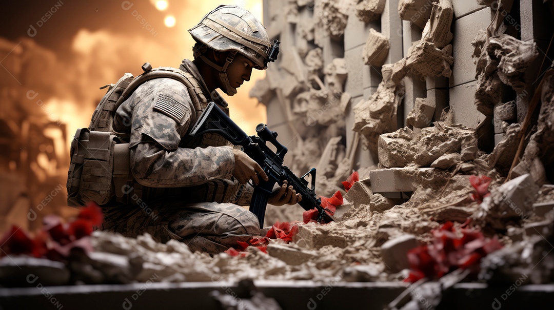 Memorial Dia, lembrando os soldados caídos em todo o mundo, 27 de maio IA generativa.