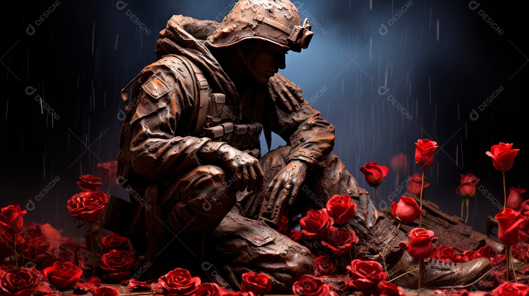 Memorial Dia, lembrando os soldados caídos em todo o mundo, 27 de maio IA generativa.