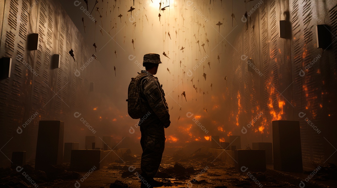 Memorial Dia, lembrando os soldados caídos em todo o mundo, 27 de maio IA generativa.