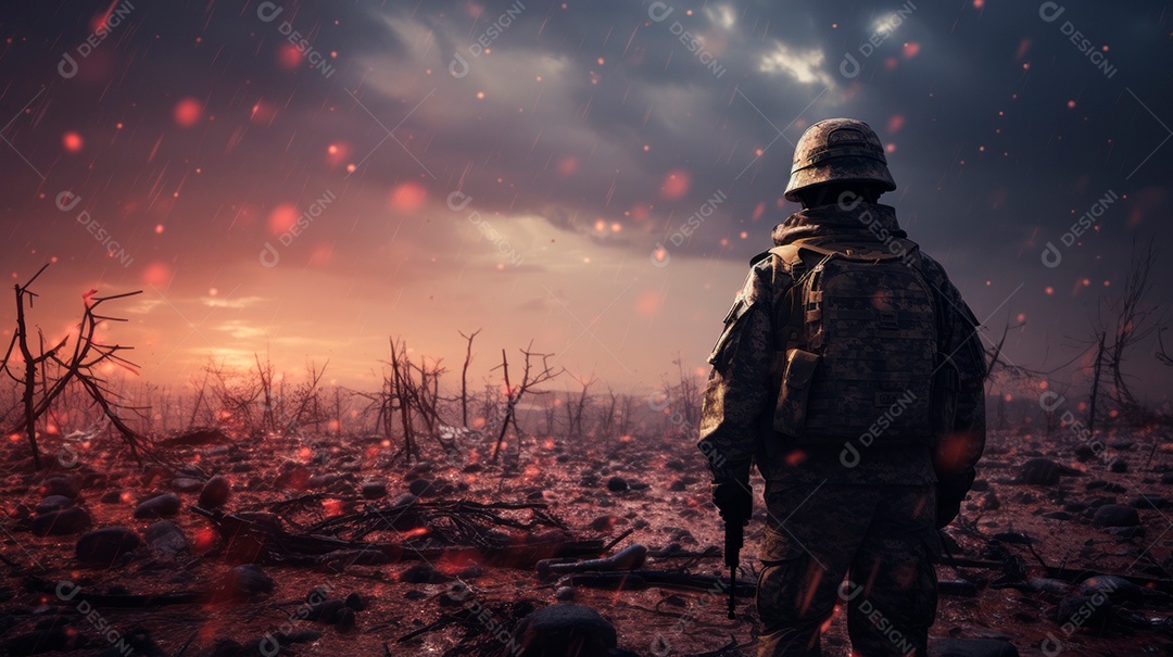 Memorial Dia, lembrando os soldados caídos em todo o mundo, 27 de maio IA generativa.