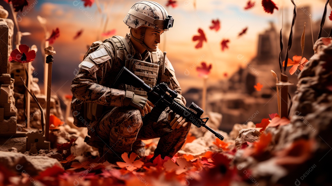 Memorial Dia, lembrando os soldados caídos em todo o mundo, 27 de maio IA generativa.