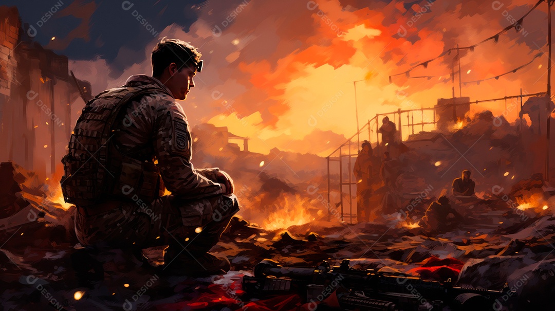 Memorial Dia, lembrando os soldados caídos em todo o mundo, 27 de maio IA generativa.