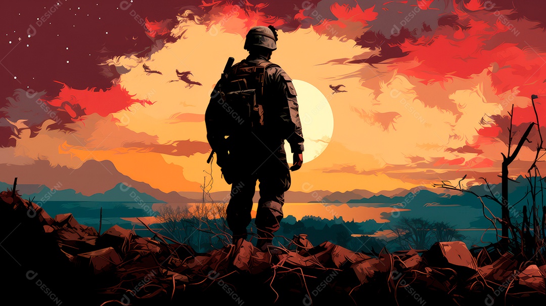 Memorial Dia, lembrando os soldados caídos em todo o mundo, 27 de maio IA generativa.