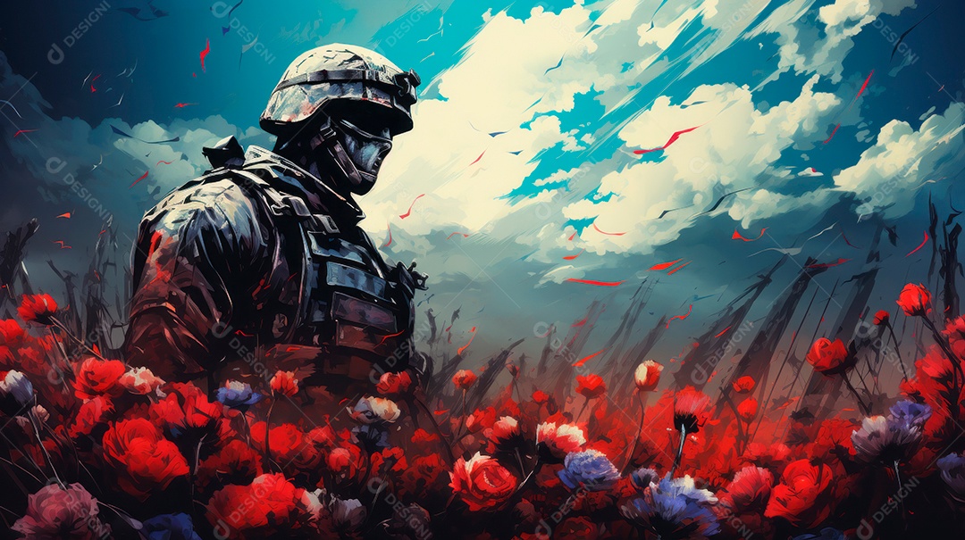 Memorial Dia, lembrando os soldados caídos em todo o mundo, 27 de maio IA generativa.