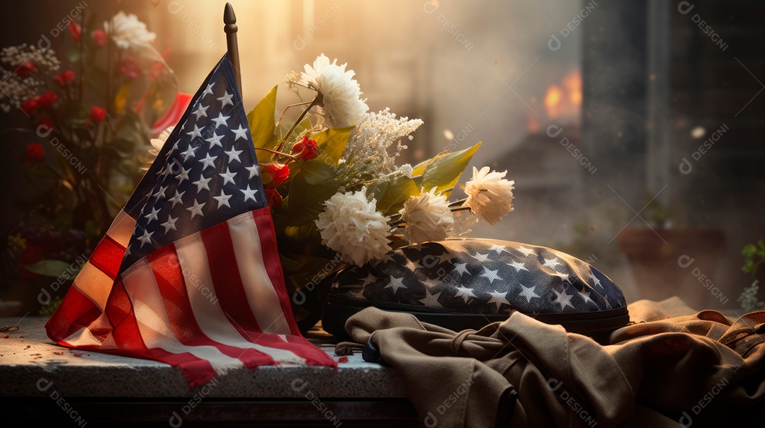 Memorial Dia, lembrando os soldados caídos em todo o mundo, 27 de maio IA generativa.