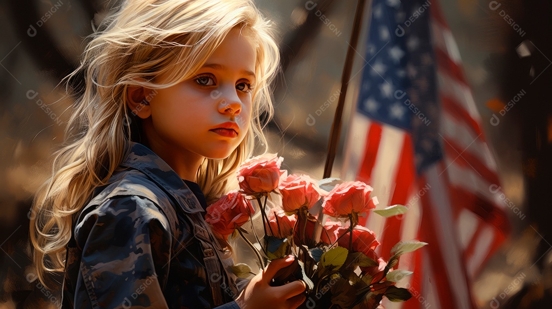 Memorial Dia, lembrando os soldados caídos em todo o mundo, 27 de maio IA generativa.