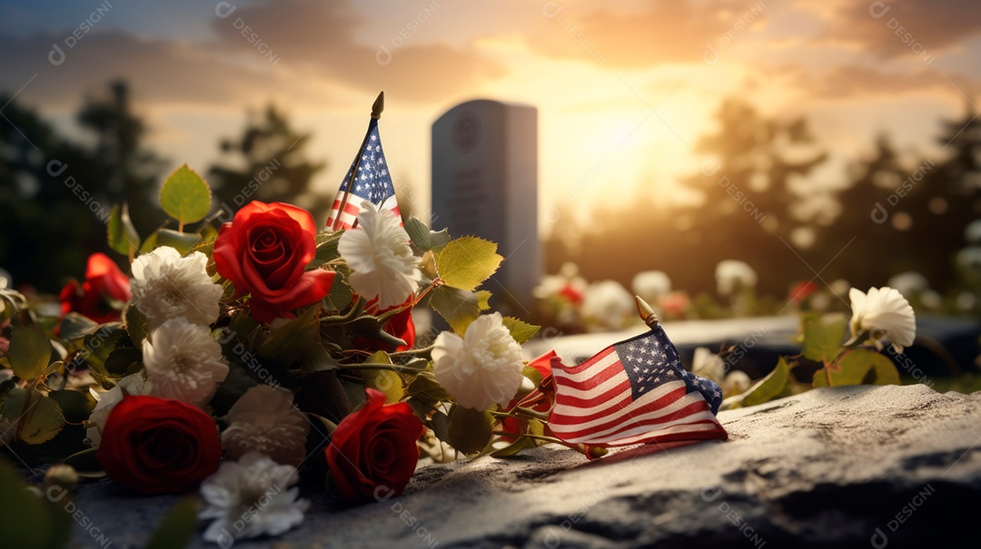 Memorial Dia, lembrando os soldados caídos em todo o mundo, 27 de maio IA generativa.