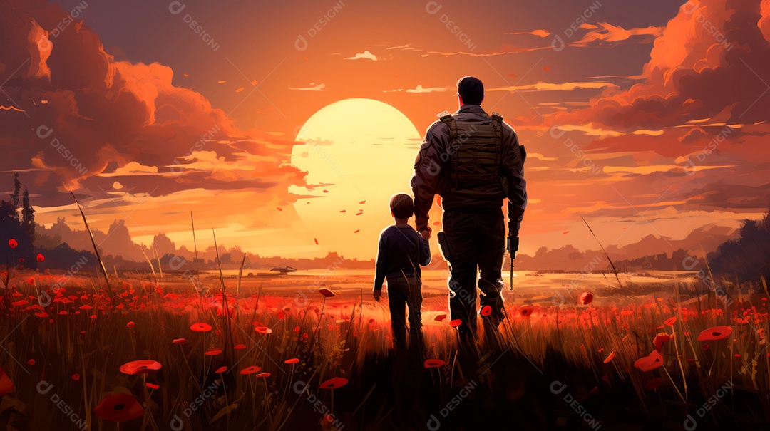 Memorial Dia, lembrando os soldados caídos em todo o mundo, 27 de maio IA generativa.