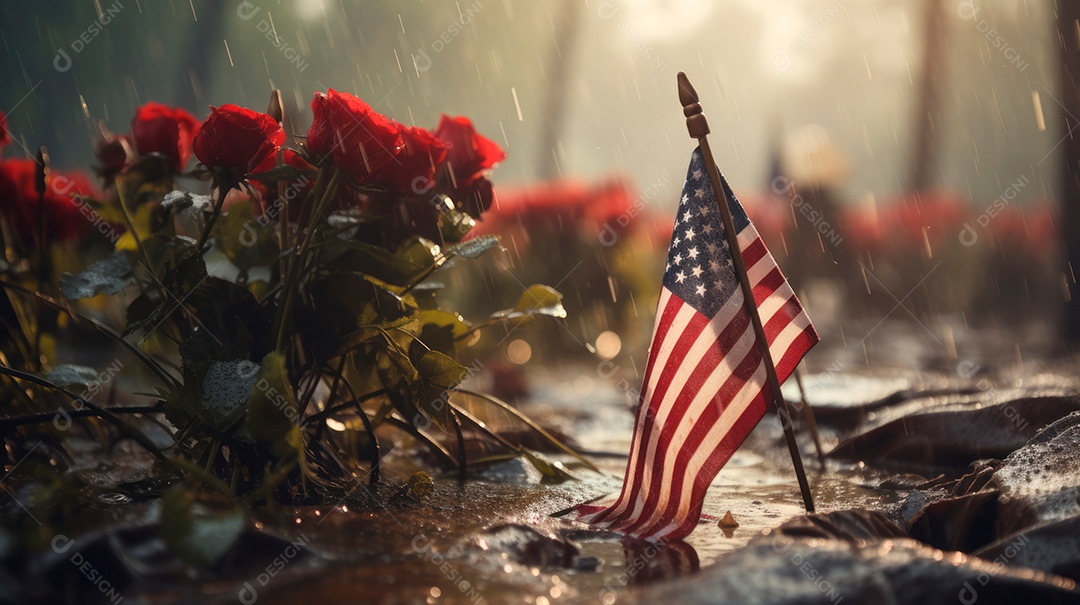 Memorial Dia, lembrando os soldados caídos em todo o mundo, 27 de maio IA generativa.