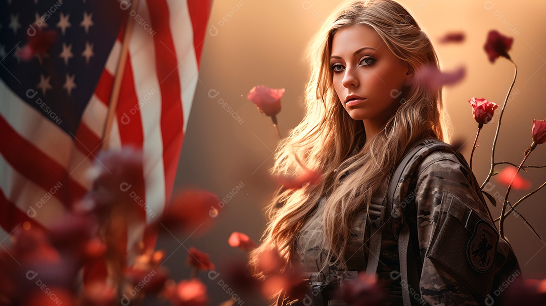 Memorial Dia, lembrando os soldados caídos em todo o mundo, 27 de maio IA generativa.