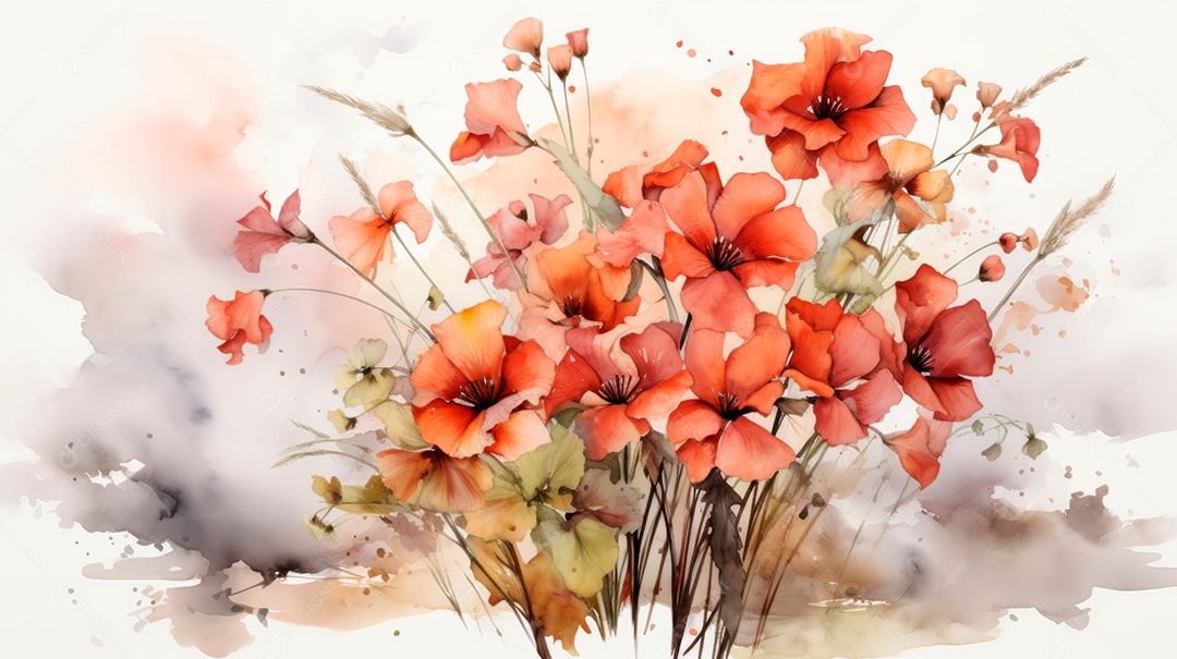 Aquarela Memorial Dia, lembrando os soldados caídos em todo o mundo 27 de maio Gen.