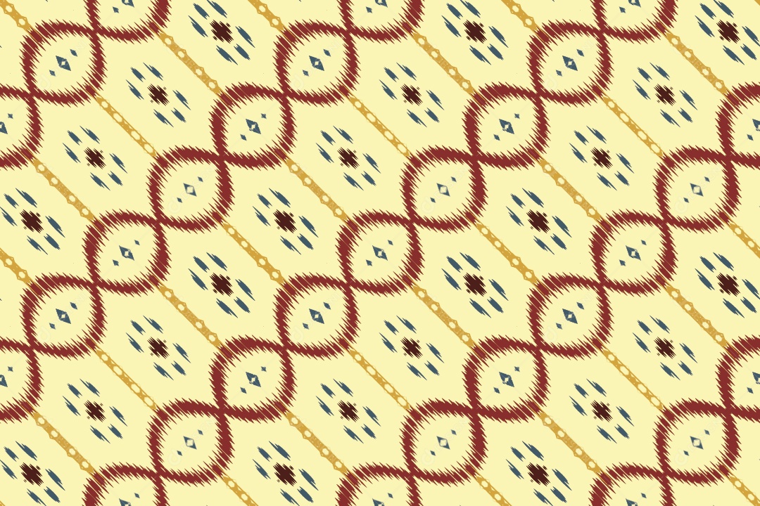 Tecido de Seda Tradicional Padrão Sem Costura Ilustração Vetor EPS