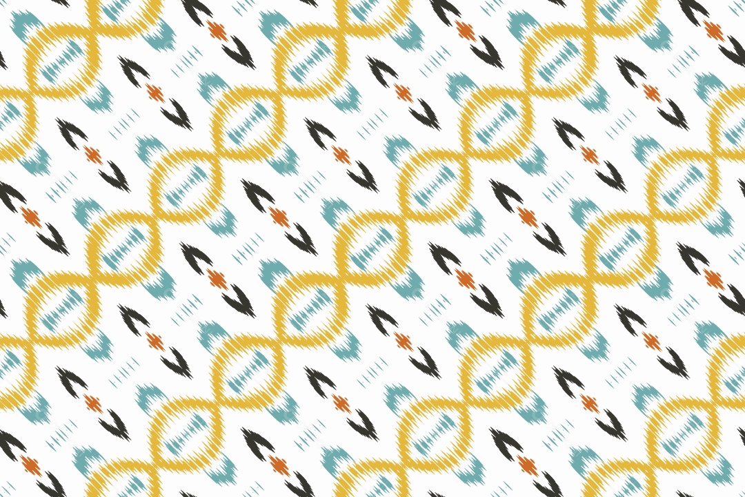 Tecido de Seda Tradicional Padrão Sem Costura Ilustração Vetor EPS