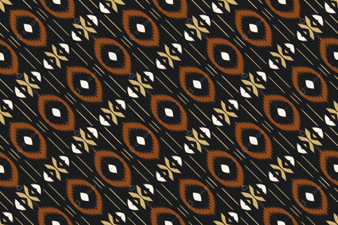 Tecido de Seda Tradicional Padrão Sem Costura Ilustração Vetor EPS