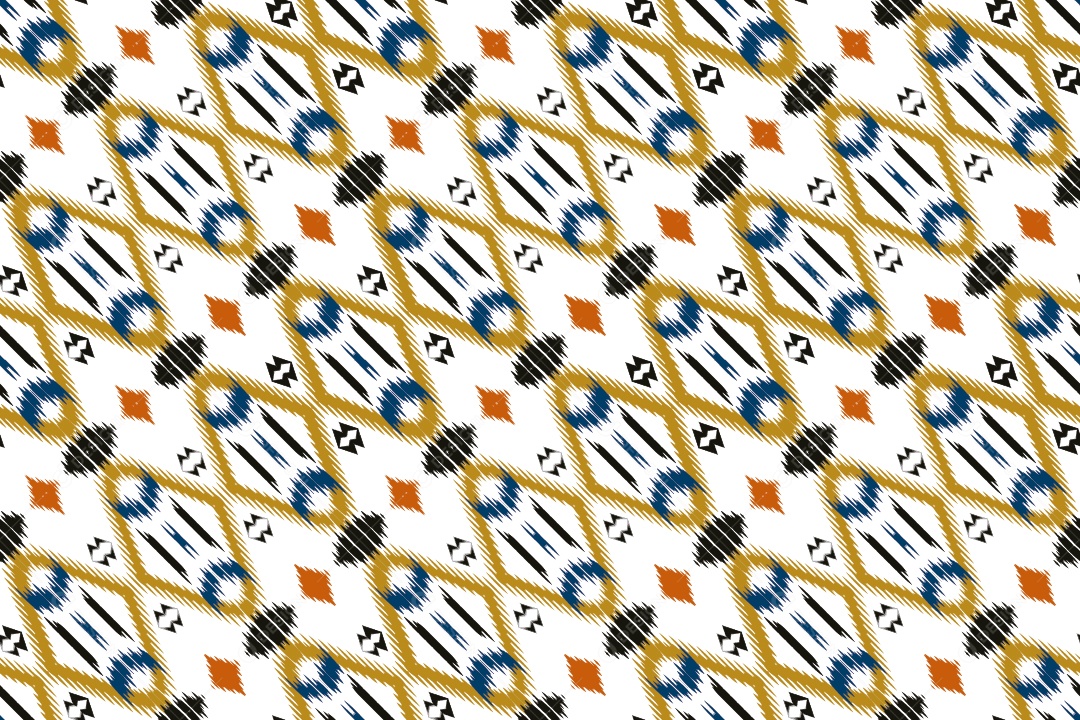 Tecido de Seda Tradicional Padrão Sem Costura Ilustração Vetor EPS