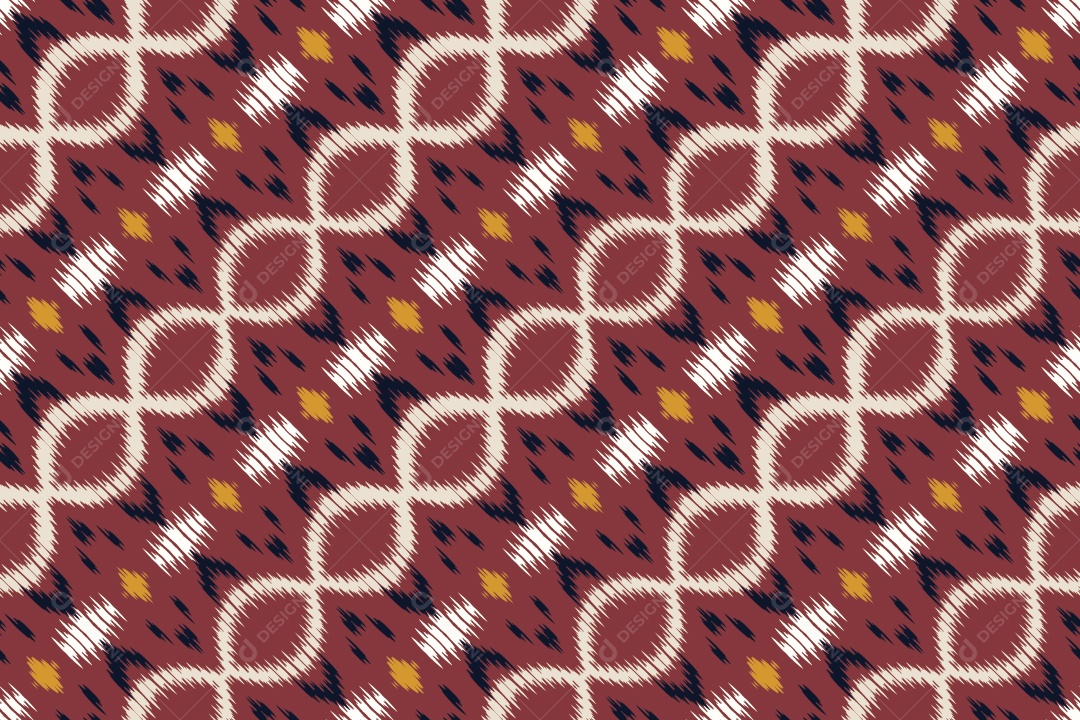 Tecido de Seda Tradicional Padrão Sem Costura Ilustração Vetor EPS