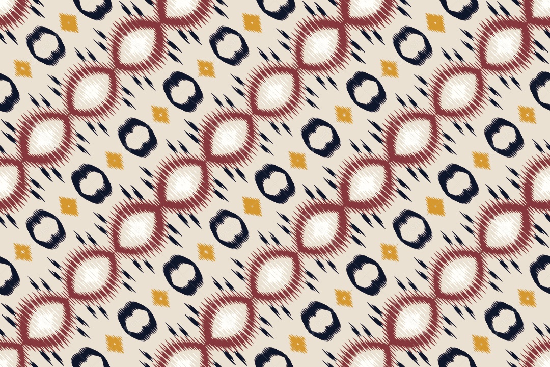 Tecido de Seda Tradicional Padrão Sem Costura Ilustração Vetor EPS