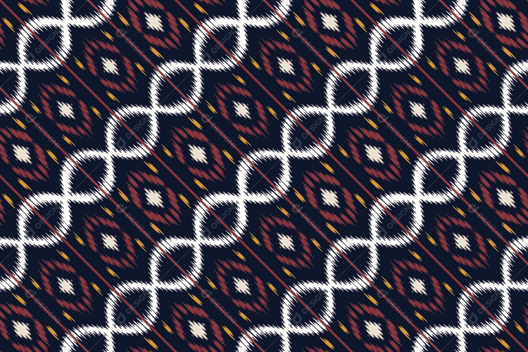 Tecido de Seda Tradicional Padrão Sem Costura Ilustração Vetor EPS