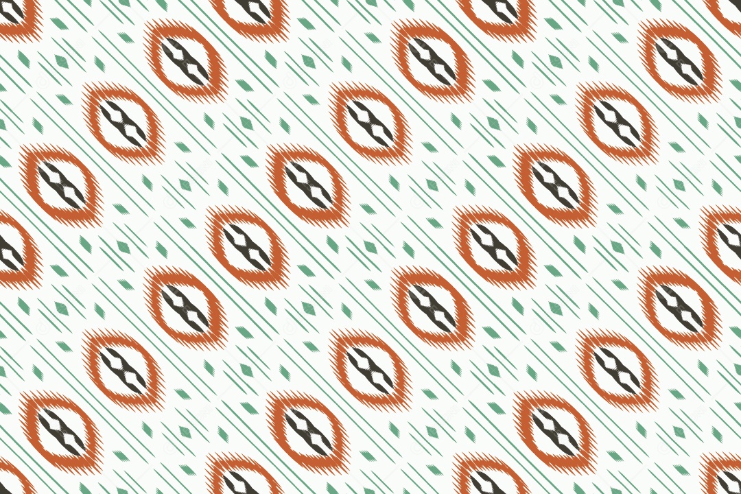 Tecido de Seda Tradicional Padrão Sem Costura Ilustração Vetor EPS