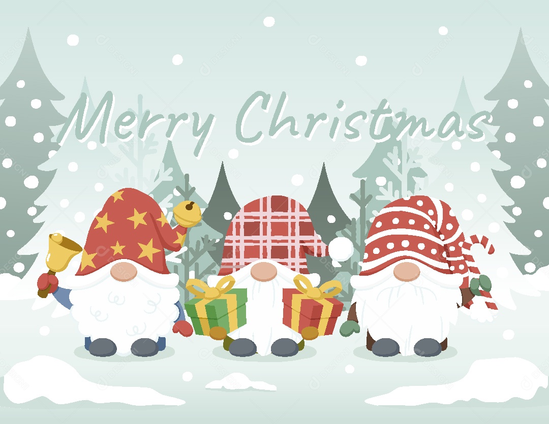 Gnomo de Natal Ilustração Vetor EPS