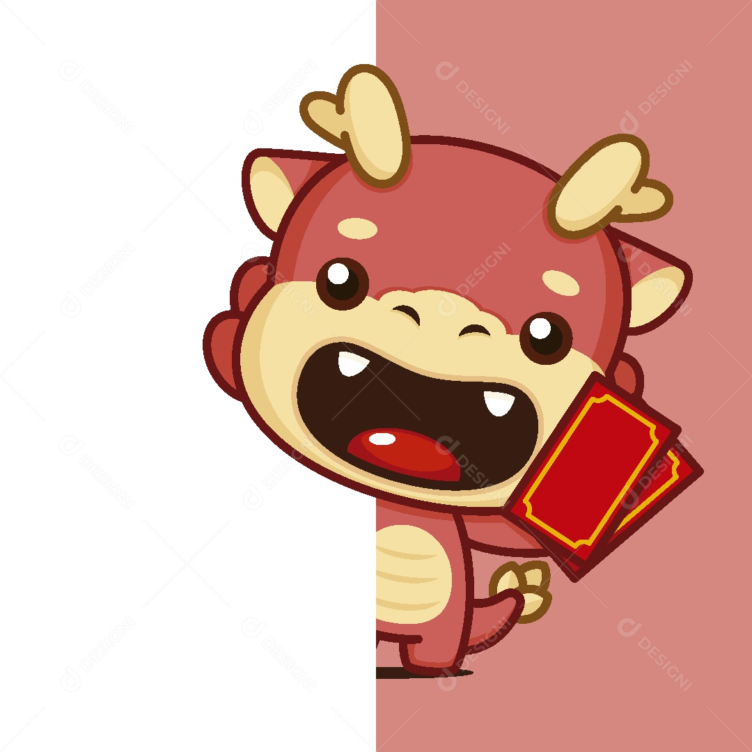 Dragão do Ano Novo Chinês Ilustração Vetor EPS