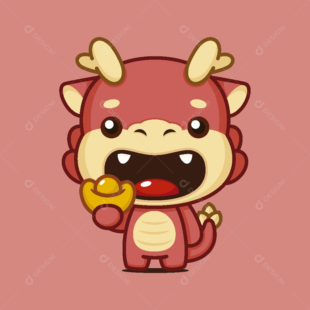 Dragão do Ano Novo Chinês Ilustração Vetor EPS