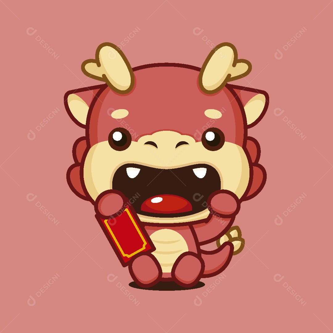 Dragão do Ano Novo Chinês Ilustração Vetor EPS