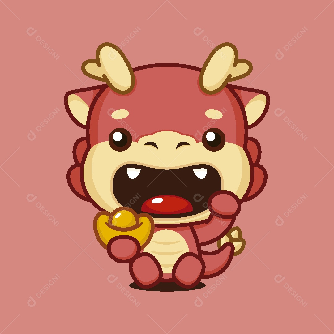 Dragão do Ano Novo Chinês Ilustração Vetor EPS