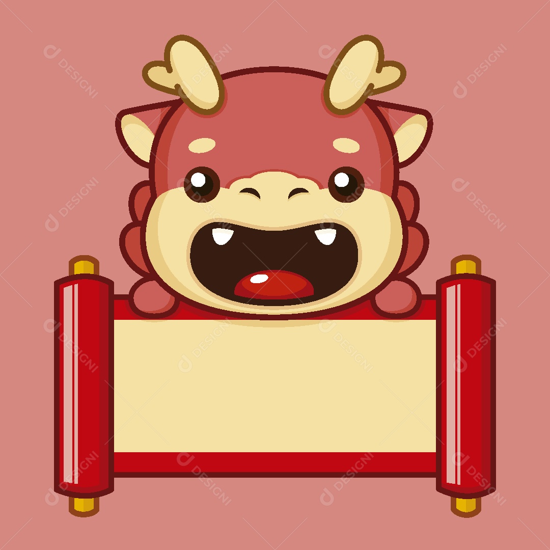 Dragão do Ano Novo Chinês Ilustração Vetor EPS