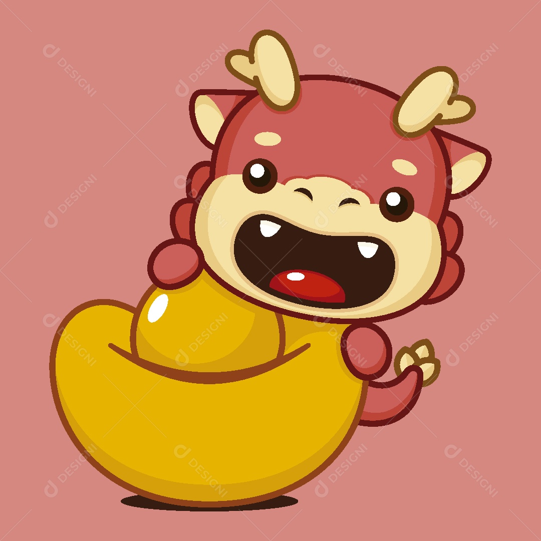 Dragão do Ano Novo Chinês Ilustração Vetor EPS