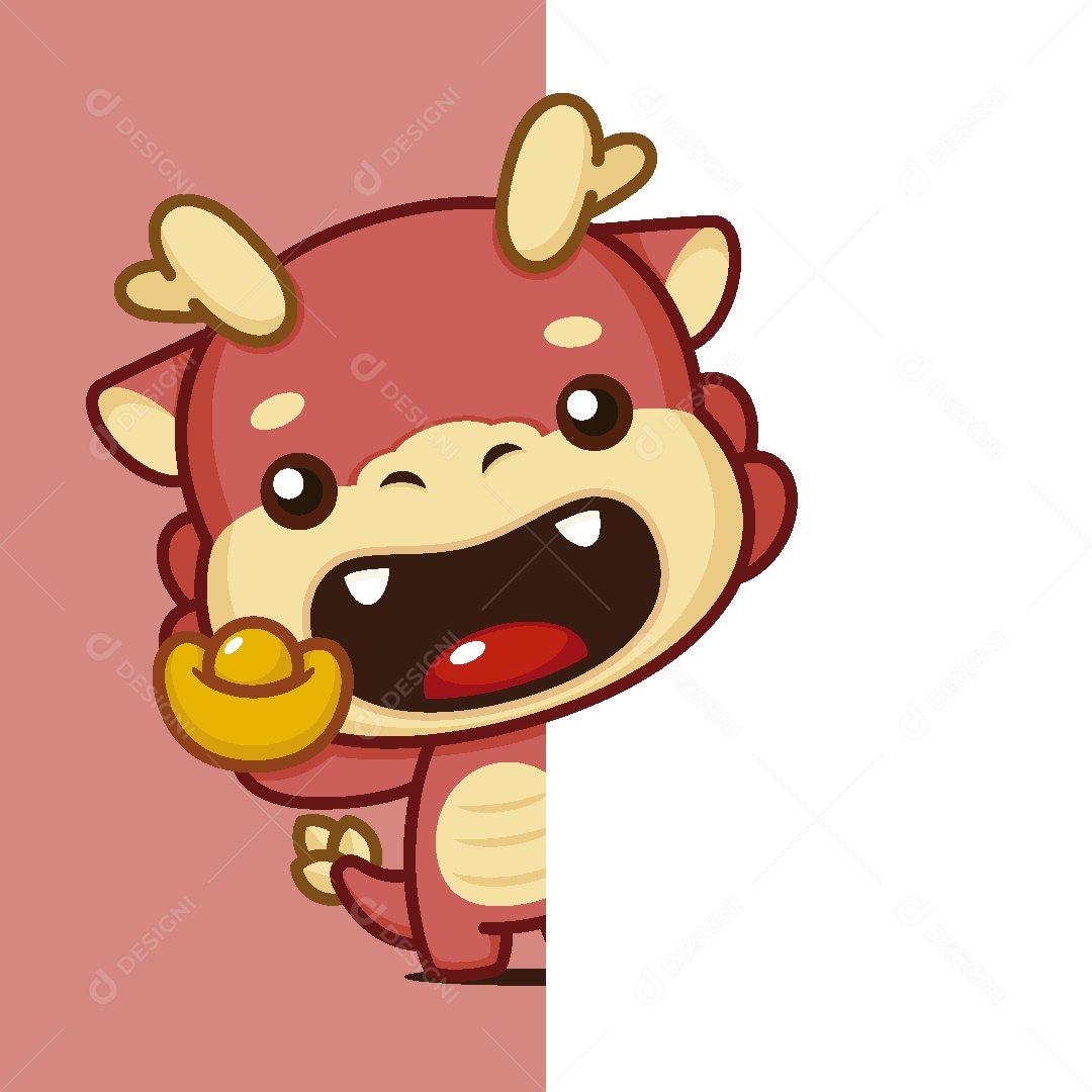 Dragão do Ano Novo Chinês Ilustração Vetor EPS