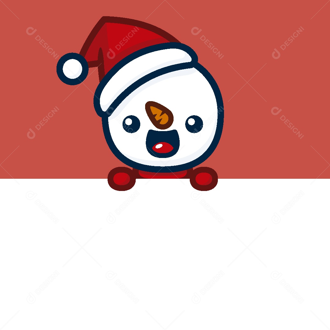 Boneco de Neve de Natal Ilustração Vetor EPS